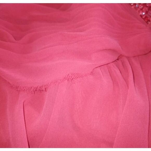 DAVID'S BRIDAL PINK STRAPLESS GOWN SZ.10 GOOD USED CONDITION - Picture 6 of 7